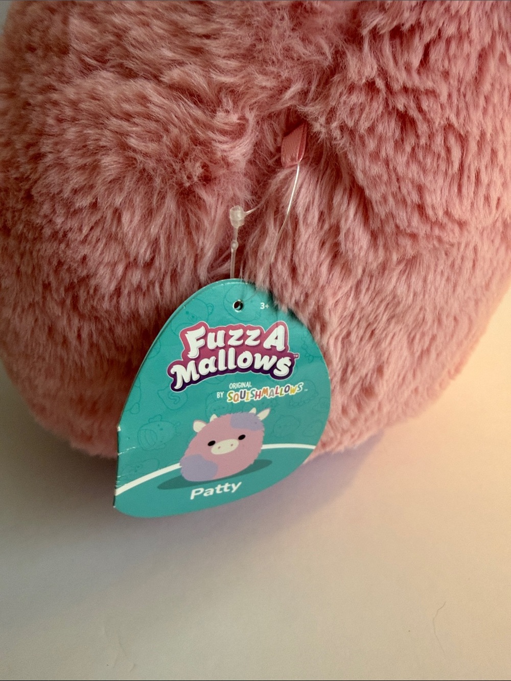 Squishmallows FuzzAMallows Patty the Cow Plush Pink Purple Fuzzy Stuffed Animal - Picture 2 of 5